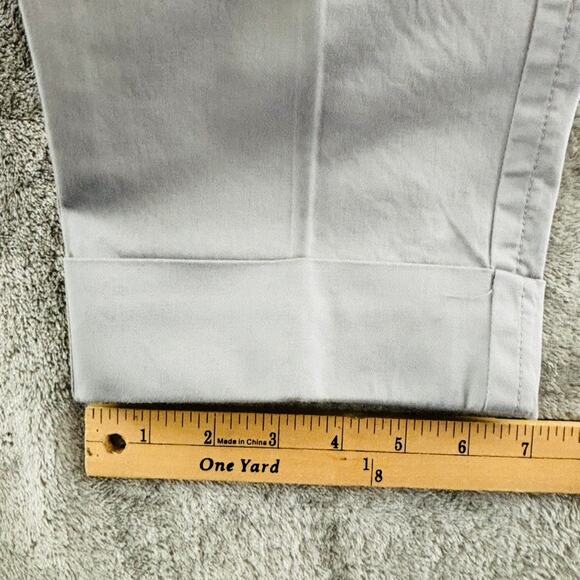 Eddie Bauer Mercer‎ Fit Capri Pants Womens 8 Gray Stretch Cuff 25" Inseam - Picture 8 of 11